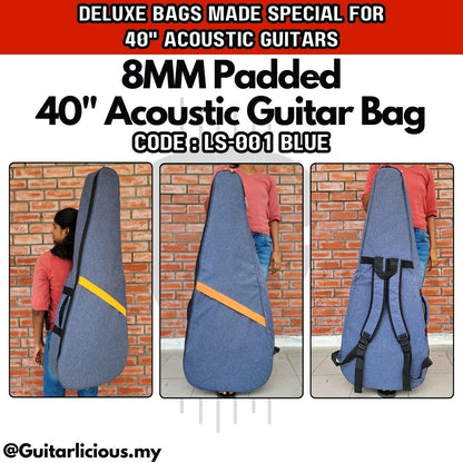 Deluxe 8mm Think Sponge Padded 40 inch Acoustic Guitar Bag ( LS001-40" / LS001-40 / 40inch )