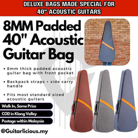 Deluxe 8mm Think Sponge Padded 40 inch Acoustic Guitar Bag ( LS001-40" / LS001-40 / 40inch )