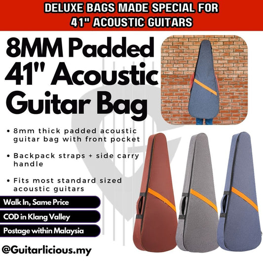 Deluxe 8mm Think Sponge Padded 41 inch Acoustic Guitar Bag ( LS001-41" / LS001-41 / 41inch )