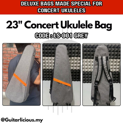 Deluxe 8mm Think Sponge Padded 23 inch Ukulele Concert Bag ( LS001-23" / LS001-23 / 23 / 24inch )