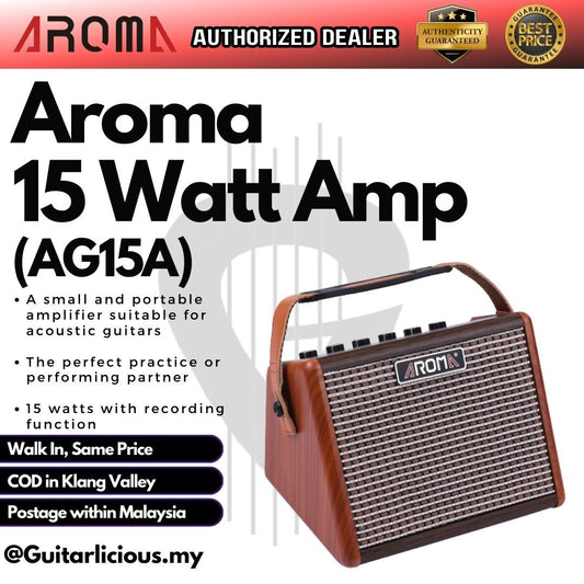 AROMA AG15A 15watt Portable Rechargeable Acoustic Amplifier ( AG-15 / AG 15 / AG15 )