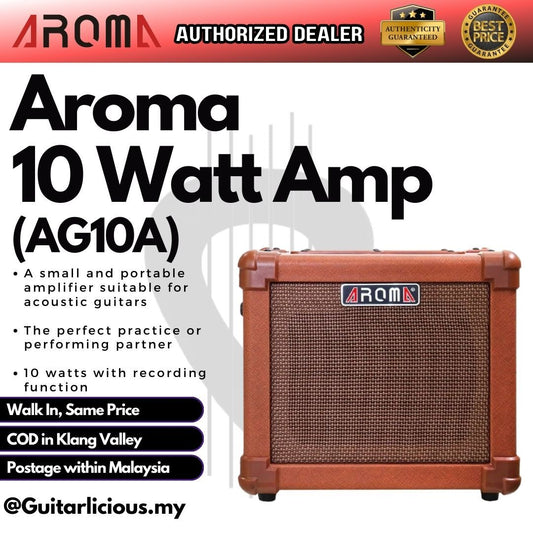 AROMA AG10A 10watt Portable Compact Acoustic Amplifier ( AG-10 / AG 10 / AG-10A )