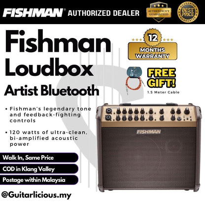 Fishman Loudbox Artist Bluetooth 120W Acoustic Guitar Amplifier, UK