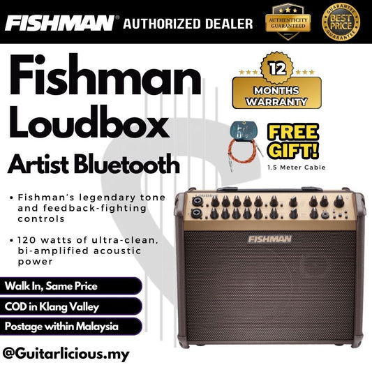 Fishman Loudbox Artist Bluetooth 120W Acoustic Guitar Amplifier, UK