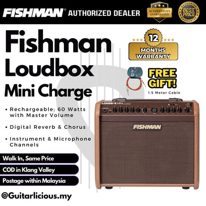 FISHMAN Loudbox Mini Charge 60W Acoustic Guitar Amplifier