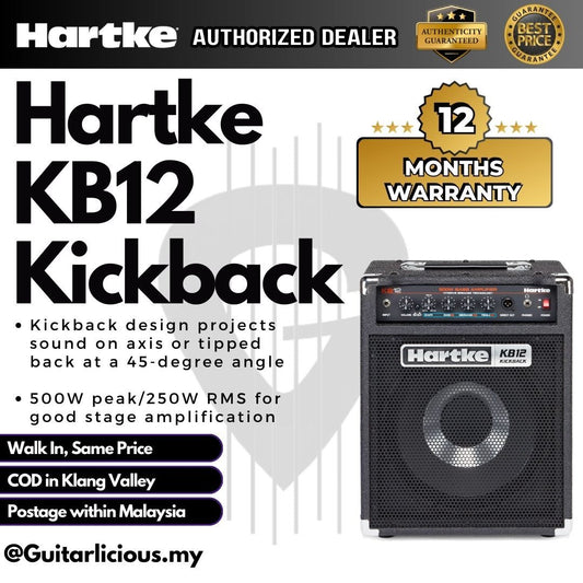 Hartke KB12 Kickback 12 500W Bass Combo Amp (500W 1x12" Bass Guitar Amplifier Combo)