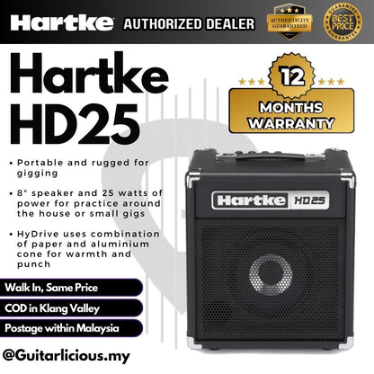 HARTKE 25watt Bass Combo Amplifier ( HD25 / HD-25 )