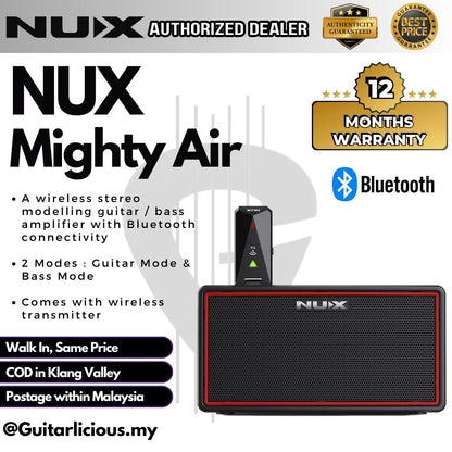 NUX Mighty Air Wireless Stereo Modelling Electric And Bass Guitar Combo Amplifier with Bluetooth