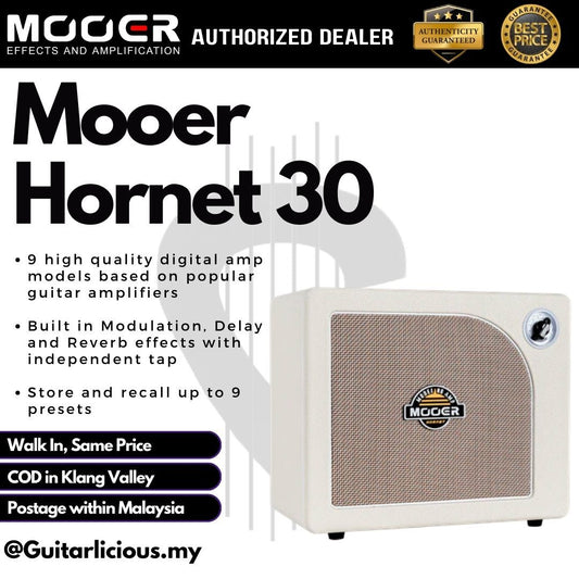 Mooer Hornet 30, 30-Watt Combo Guitar Amplifier WHITE ( DH06 / DH-06 )