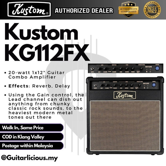 Kustom KG112FX 20-watt 1x12" Guitar Combo Amplifier (KG 112FX / KG-112F / 20w )