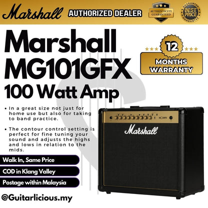 MARSHALL Gold Series 100W Guitar Combo Amplifier ( MG101FX / MG101 )