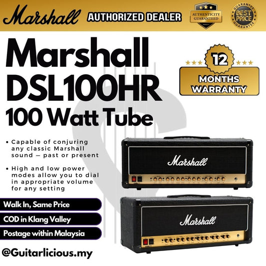 Marshall DSL100HR 100W Dual Channel Tube Guitar Amplifier Head