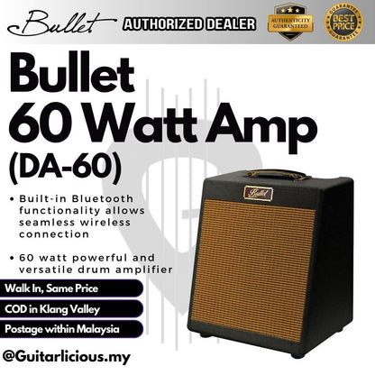 Bullet DA-60 60watt Electronic Drum Amplifier with Bluetooth and 3 Input ( DA60 / DA 60 )