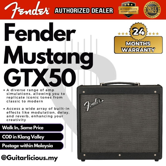 FENDER Mustang GTX50 Modelling Amps Guitar Combo Amplifier 50watts ( Mustang 50 / GTX 50 / GTX-50 )