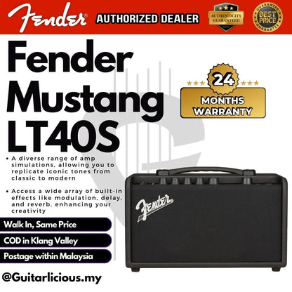 FENDER Mustang LT40S 2 x 4-inch 40-watt Modelling Combo Amplifier ( Mustang 40 / LT-40 )