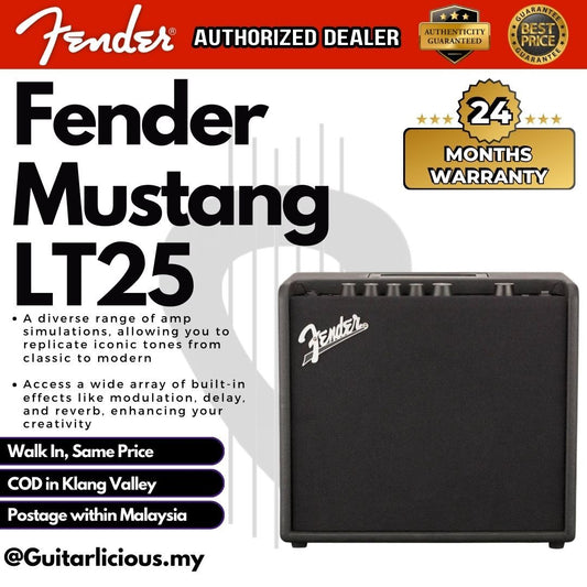 FENDER Mustang LT25 Modelling Amps Guitar Combo Amplifier 25watts ( Mustang 25 / LT-25 )