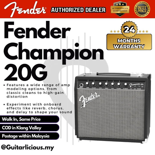 FENDER Champion 20G Guitar Combo Amplifier (20watts) ( Champion 20 / Champion20 )