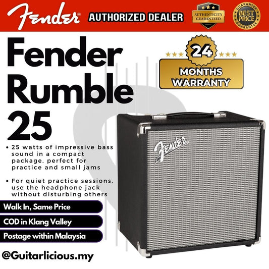 FENDER Rumble 25watt V3 Bass Combo Amplifier, 230V UK (Rumble 25 / rumble25)