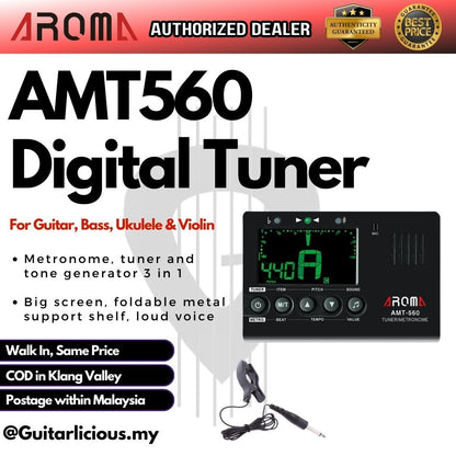 Aroma AMT560 3 in 1 Metronome, Tuner and Tone Pitch Generator (AMt-560 / AMT 560 )