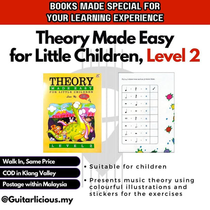 Theory Made Easy for Little Children by Lina Ng (Level 1 - Level 2) / ( MPT-3005 ) / Children Music Learning Book