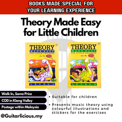 Theory Made Easy for Little Children by Lina Ng (Level 1 - Level 2) / ( MPT-3005 ) / Children Music Learning Book