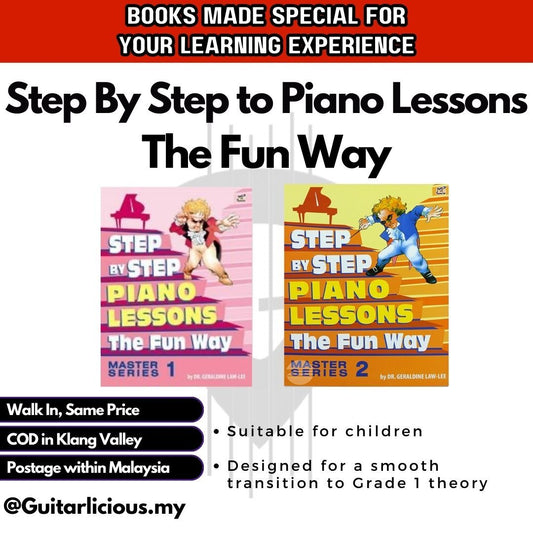 Step By Step to Piano Lessons The Fun Way Master Series ( MPS-4003 ) / Children Music Learning Book