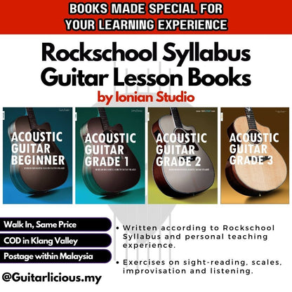 Acoustic Guitar Book - Ionian Studio From Beginner to Grade 3 / Music Learning Book