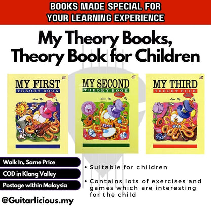 My First , Second, Third Theory Book, New Edition, Theory Book for Children ( MPM-3002 ) / Children Music Learning Book