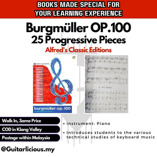 Alfred's Classic Editions : Burgmuller OP.100, 25 Progressive Pieces (MPB-2008A) / Music Learning Book