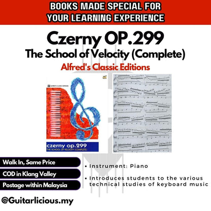 Alfred's Classic Editions : Czerny OP.299, The School of Velocity (Complete) (MPC-2006A) / Music Learning Book