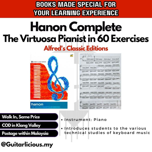 Alfred's Classic Editions : Hanon Complete, The Virtuosa Pianist in 60 Exercises (MPH-2005A) / Music Learning Book