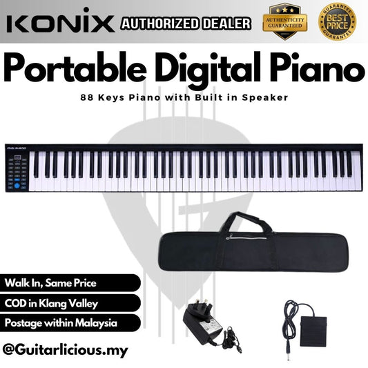 KONIX Portable 88 Keys Digital Piano with Bluetooth & Bag - (PL88)