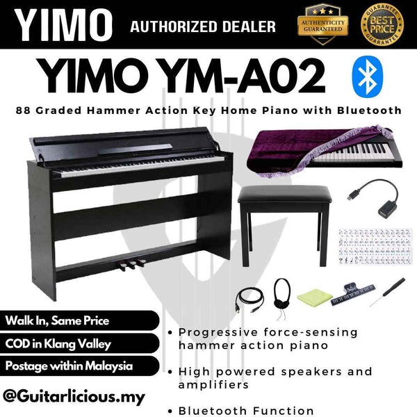 YIMO YM-A02 / 88 Keys Professional Digital Grand Piano with Hammer Action Keys &amp Triple Pedals, Three Pedals ( showroom clearance ) (Copy)