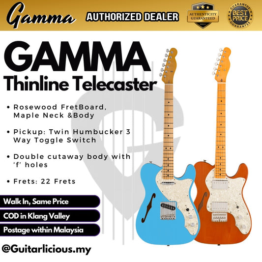 Gamma Thinline Telecaster Semi-Hollow Electric Guitar with bag (Gamma / KG07 / KG-07 )