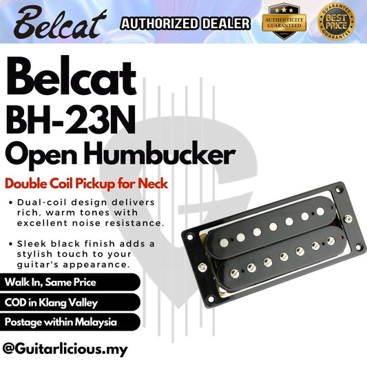 Belcat Open Humbucker Double Coil Pickup for BH-23B (Bridge) & BH-23N (Neck) (Black) - BH23B / BH23N