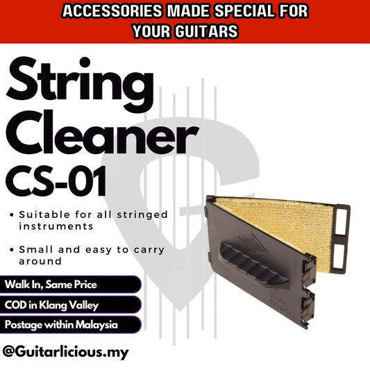 String Cleaner & Care for Acoustic , Electric , Bass Guitar Strings (Crocodile Clip Type) / CS-01 / CS01 / CS 01