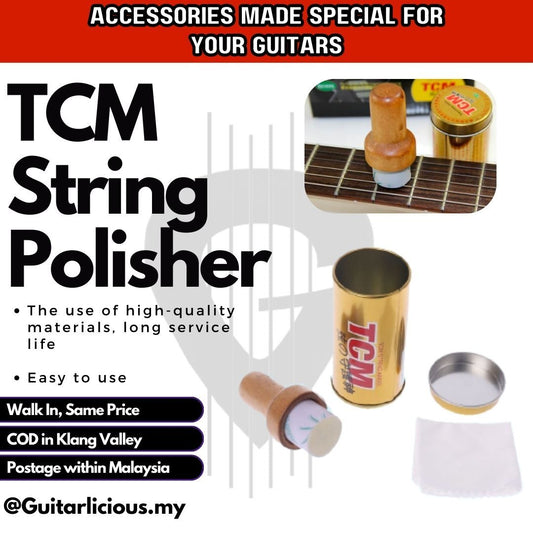 TCM Fast Fret String Polisher Instrument Maintenance Cleaner Microfiber Guitar Fretboard Oil