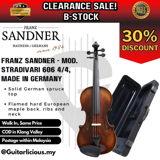 Franz Sandner - Mod. Stradivari 606 4/4 (Made in Germany) Full Size Solid Spruce Top Violin with Case [ B STOCK / Clearance Sales ]