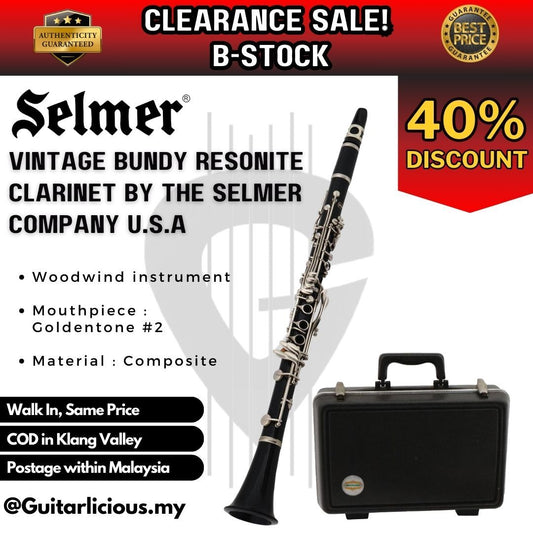 Vintage Bundy Resonite Clarinet by The Selmer Company U.S.A [ B STOCK / Clearance Sales ]