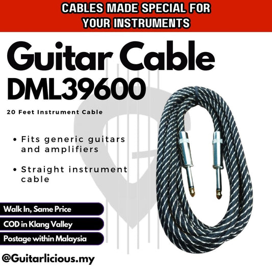 DT Guitar Cable (DML 39300 / DML 39600 / DML39) 3m/ 10ft; 6m/ 20ft