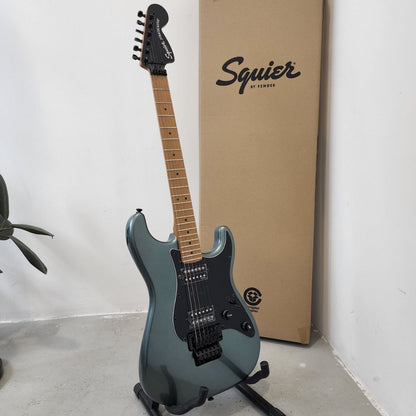 FENDER Squier Contemporary Stratocaster HH Floyd Rose Electric Guitar, Roasted Maple FB, Gunmetal Metallic