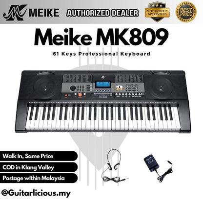 MEIKE 61 Keys Professional Keyboard with Touch Function Keys - (MK809 / MK 809 / MK-809)