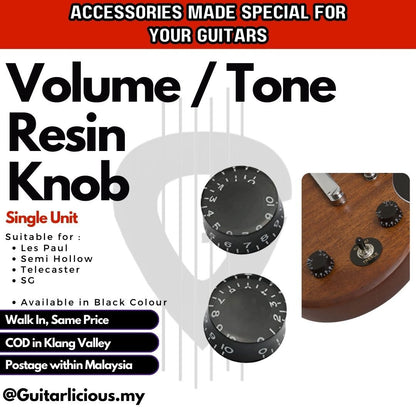 Volume / Tone Knobs for Electrical Guitars (1-pc) - (XN-17/XN-24/XN-25)