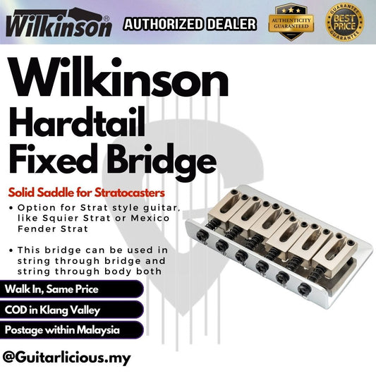 Wilkinson Hardtail Fixed Bridge Solid Saddle for Strat Electric Guitar ( MX1809 / Stratocaster )