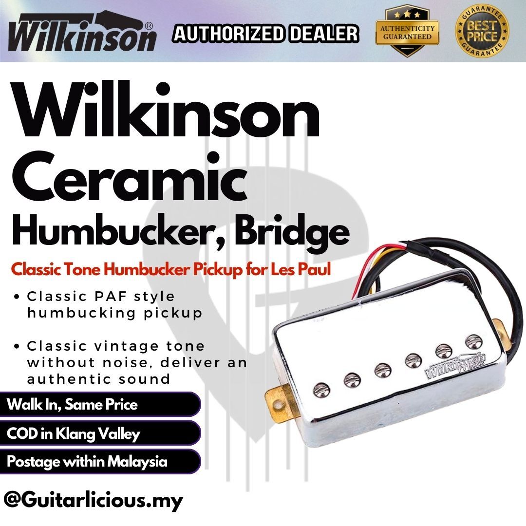 Wilkinson Classic Tone Ceramic Humbucker Pickups Set for Les Paul Style Electric Guitar, Gold並行輸入 Wilkinson Classic Tone Ceramic PAF Style Humbucker Pickup for Les