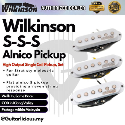 Wilkinson High Output Alnico SSS Single Coil Strat 5 Magnet Electric Guitar Pickup ( MK2065 / MK2066 / MK2067 )