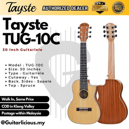 TAYSTE 30 Inch Guitarlele / Guitarlele with Cutaway Spruce Top (TUG-10C / TUG10C / TUG )