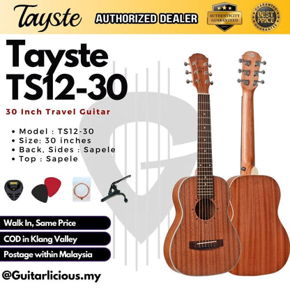 Tayste 30 inch (1/4 Size) Travel Acoustic Guitar ( TS12-30 / TS 12 30 / TS12 )