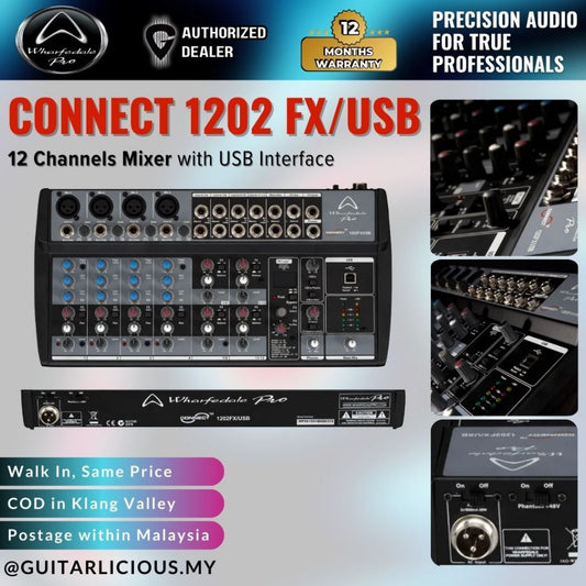 Wharfedale Pro Connect 1202FX/USB 12 Channels Mixer with USB Interface ( 1202FX-USB / 1202FX USB )