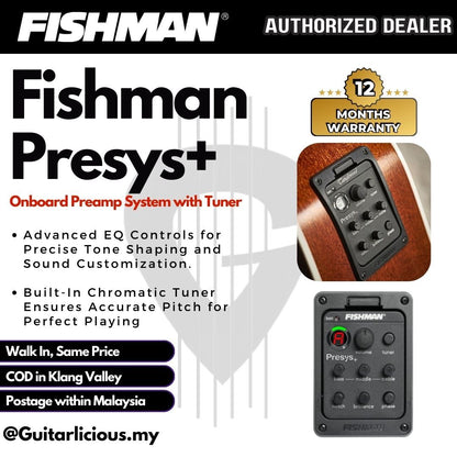 Fishman Presys+ Onboard Preamp and Pickup System with Tuner (F04-PRO-PSY-201)